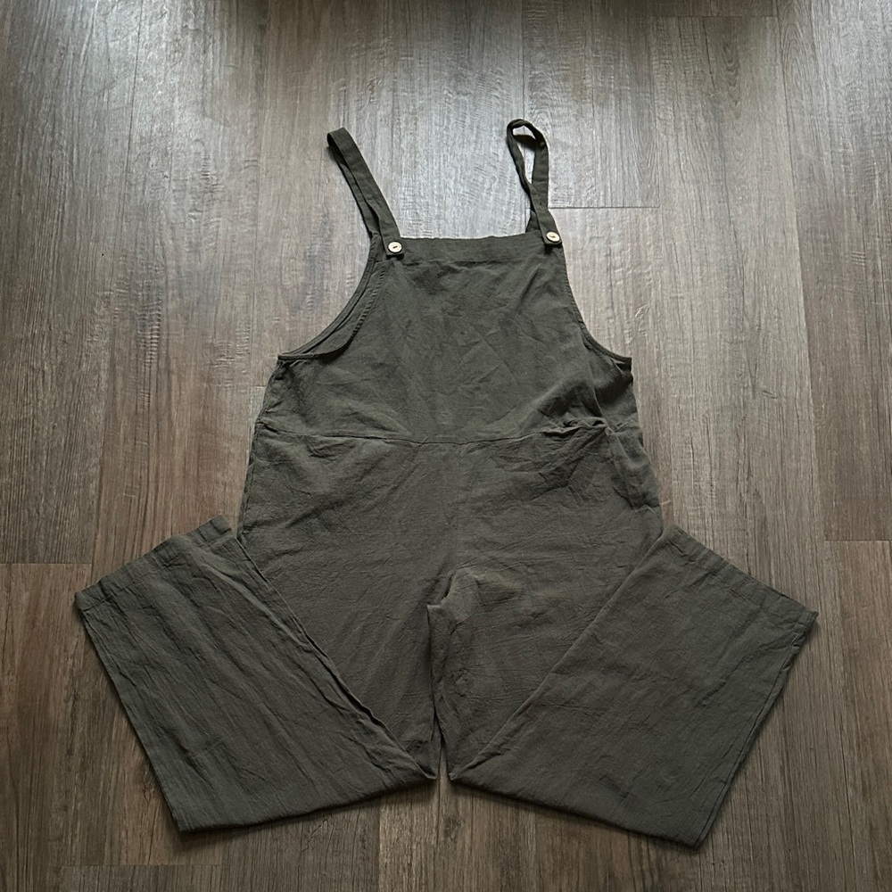 Dark Olive Overalls